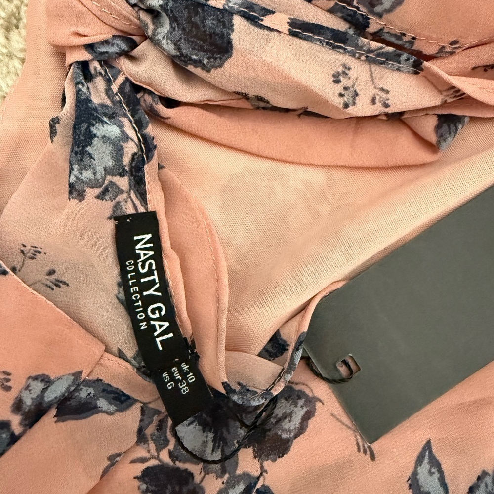 Nasty Gal Pink and Black Floral Dress - Picture 4 of 8